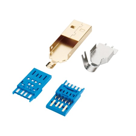 C13022 USB 3.0 AM焊線(xiàn)三件式